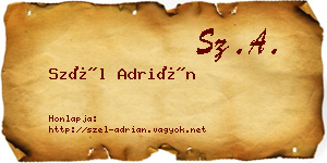 Szél Adrián névjegykártya