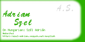 adrian szel business card